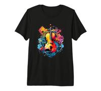 Violino Streetart Fiddle Chordophone Maglietta Premium