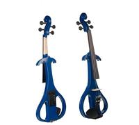 Violino Strumento Musicale 4/4 Violino Elettrico Silenzioso In Legno Custodia Per Il Trasporto Cavo Audio Archetto Corde Per Violinista KIT(Blue SET)