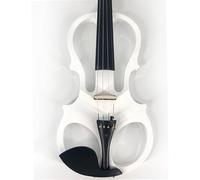 Violino Strumento Musicale Violino Elettronico Fatto A Mano Per Principianti Con Set(White)