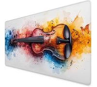 Violino Tappetino Mouse xxl 800 x 300 mm, Esteso Tappetino Mouse Colore Con Base in Gomma Naturale Antiscivolo, Bordi Cuciti Tappeto Scrivania Migliora Precisione e Velocità, Ufficio Accessori a1-226
