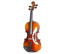 Violino, Violin Full Size 4 Strings 4/4 Studente di violino a basso full size for antipasti, realizzato a mano e acustico con custodia, prua, ponte, rosina, stoffa e corde di ricambio, antico lucido V