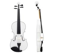 Violino Violino 4/4 adatto per principianti Set di violini Violino bianco con custodia Corde per arco Accessori per poggiaspalla