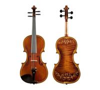 Violino Violino 4/4 Fatto A Mano Vernice Marrone Vintage Esecuzione Professionale Con Custodia(3/4)
