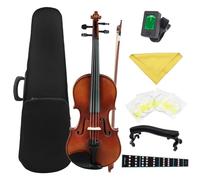 Violino Violino acustico 4/4 1/4 1/8 Violino Violino in abete rosso vintage con custodia Corde per arco Spalla Resto Tuner Panno (Color : 1/4 Set2)