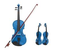 Violino Violino acustico 4/4 Pannello in tiglio Violino blu scuro con custodia Arco Strumento musicale per principianti