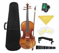 Violino Violino Acustico 4/4 Violino In Legno Massello Con Custodia Corde Per Arco Spalla Resto Accordatore Panno Parti E Accessori Per Violino(Set2)