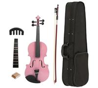 Violino Violino Acustico Con Accessori Come Custodia Archetto E Sordina Un Set Per Esercitarsi Per Gli Appassionati Di Musica(Pink)