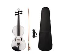 Violino Violino Acustico Con Eq. Installazione 4/4 Solidwood Fiddle Set W/Cavo Audio/Arco/Custodia Violino (Color : A)