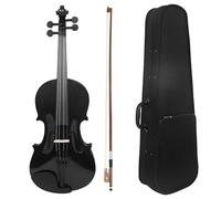 Violino Violino Acustico Professionale In Legno Massello Nero Strumento A Corde Con Supporto Per Spalla E Staffa Pieghevole(Violin)