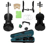 Violino Violino Acustico Professionale In Legno Massello Nero Strumento A Corde Con Supporto Per Spalla E Staffa Pieghevole(Violin Set)