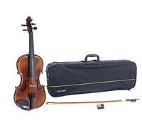 GEWA Set Violino Allegro VL 1 - 4/4 pronto per suonare, acero massello europeo e abete europeo, verniciato a mano, arco Massaranduba, corde Larsen Aurora, custodia per violino