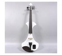 Violino Violino Elettrico 4/4 Full Size Bianco Attivo Silenzioso Pick Up Ebano Raccordo Violino Violino
