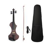 violino Violino Elettrico 4/4 In Legno Massello Di Mogano Violino Elettrico Metallizzato Custodia Per Violino Silenziosa Arco In Legno Brasiliano (Color : Wine red)