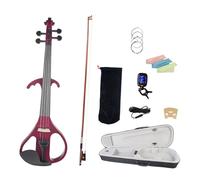 Violino Violino Elettrico 4/4 Set Di Violini Silenziosi In Legno Massello Con Custodia Protettiva Per Sintonizzatore A Ponte Ad Arco, Cavo Audio Adatto