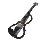 Violino Violino elettrico 4/4 violino elettrico professionale in fibra di carbonio con poggiaspalla cuffie strumento a corda per esercitazione per principianti