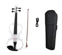 Violino Violino Elettrico Balance Sound Full Size 4/4 Violino Elettrico Set Di Violino Elettrico In Legno Massello Bianco