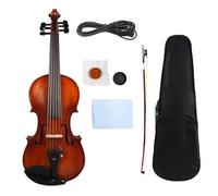 Violino Violino Elettrico Blu A Sei Corde Realizzato In Legno Massello Con Un Bellissimo Suono A Cinque E Una Finitura Rosso Intenso(4)