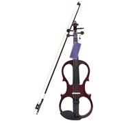 Violino Violino elettrico professionale 4/4 strumento a corde di violino silenzioso rosso scuro con custodia cavo per cuffie parti e accessori per violino