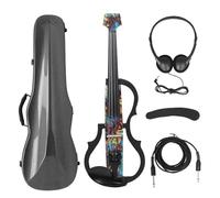 Violino Violino Elettrico Professionale Senza Testa 4/4 In Fibra Di Carbonio Con Custodia Per Il Trasporto Dell'arco Cavo Per Cuffie Poggiaspalla
