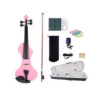 Violino Violino Elettrico Rosa Squisito 4/4 Set W/Brashilwood Bow/Case/Bag/Bridge/Tuner Violino (Color : Pink)