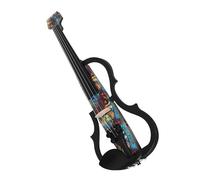 Violino Violino elettrico senza testa 4/4 Violino in fibra di carbonio con custodia per il trasporto dell'arco Cavo per cuffie con poggiaspalla Violino