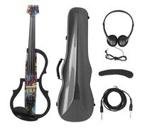 Violino Violino Elettrico Silenzioso 4/4 Colorato Con Custodia Per Il Trasporto Dell'arco Cavo Per Cuffie Accessori Per Il Resto Della Spalla Violino In Fibra Di Carbonio