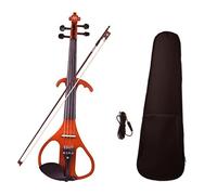 Violino Violino Elettrico Silenzioso 4/4 Full Size Corpo In Legno Massello Violino 4/4 Corde Di Arco In Palissandro Brasiliano Che Collegano Il Ponte In Filo