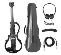 Violino Violino Elettrico Silenzioso 4/4 Violino In Carbonio Senza Testa Violino Con Custodia Per Arco Cavo Per Cuffie Accessori Per Poggiaspalla