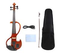 Violino Violino Elettrico Silenzioso Nero Con Bel Tono Realizzato A Mano Include Custodia E Archetto(2)