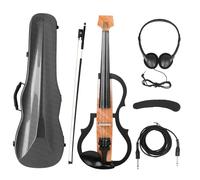 Violino Violino Elettroacustico 4/4 In Fibra Di Carbonio Set Violino Elettronico Per Prestazioni Professionali Per Adulti Silenzioso Con Custodia Per Violino