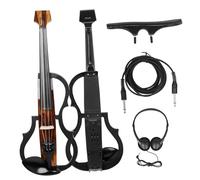 Violino Violino Elettroacustico 4/4 Violino Elettrico Silenzioso In Fibra Di Carbonio Con Accessori Per Custodia Per Cuffie Con Cavo Per Arco Per Violino(Set1)