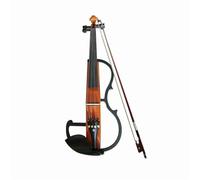 Violino Violino Elettronico Muto 4/4 Acero Bianco Caffè Colore Abbinato Strumento Da Gioco Per Principianti Di Livello Professionale(B)