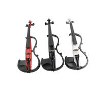 Violino Violino Elettronico Per Principianti Colorato Fatto A Mano Strumento A Corde 4/4(Black)