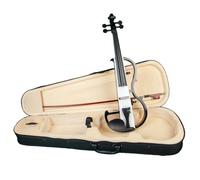 Violino Violino elettronico professionale in legno massello 4/4 set elettrico silenzioso per studenti principianti nero bianco
