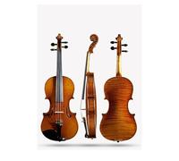 Violino Violino in legno massello che suona il violino da solista. Professional che suona il violino vintage (Color : 3/4)