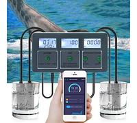 VIOLK WiFi Smart Water Quality Monitor, misuratore di PH 8 in 1 Data Logger Temperatura TDS Salinità SG EC Analizzatore di ORP for acquari Piscina idroponica, Applicare in fonti d'Acqua, Acquario