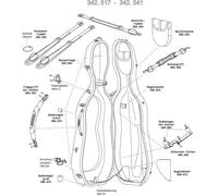 Violoncello - Astuccio Per Violoncello Idea Original Carbon 2.9 - Bow Latch (...