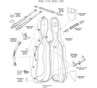 Violoncello - Astuccio Per Violoncello Idea Titanium Carbon 3.3 - Cinghie Per...