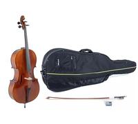 Violoncello GEWA, set di violoncelli serie Allegro VC1-3/4 pronto per l'uso, in orsa, arco Massaranduba, corde Larsen Aurora
