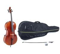 Violoncello GEWA, set di violoncelli serie Ideale VC2-1/4 pronto per l'uso, con borsa, arco in carbonio, corde Larsen Aurora