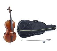 Violoncello GEWA, set di violoncelli serie Maestro 2 VC4-1/2 pronto per l'uso in orsa, arco in carbonio e corde Larsen Aurora