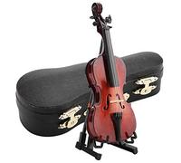 Violoncello in miniatura, modello strumento musicale in legno 5,5 pollici con supporto da tavolo per decorazione casa regalo musicale