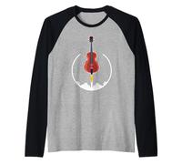Violoncello - Razzo, Divertente Regalo violoncellista, Violoncello Divertente Maglia con Maniche Raglan