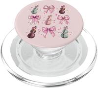 Violoncello Strumento Violoncellista Girl Coquette Bow Pink Mom PopSockets PopGrip per MagSafe