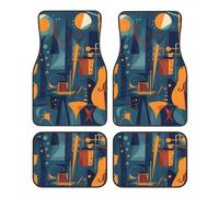 Violoncello Violino Auto Mats 4 Pezzi Musica Colorata Universale Pavimento Tappetini Auto Antiscivolo Tappeto Veicolo per SUV Van Camion Berlina