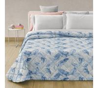 Vionara Home Trapuntino Primaverile in Morbida Microfibra, Copriletto Trapuntato Stampato, Coperta Leggera, Imbotittura 100gr/mq, Matrimoniale 260x270 cm, Made in Italy (Adele - Polvere)