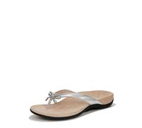 Vionic Bella, Sandali Bassi Donna, Aluminum Ribbed Metallic, 37 EU Larga