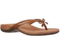 Vionic Bella Toe Post Sandal- Sandali plantari da donna di supporto che includono tre zone comfort con supporto per arco, infradito per donna, taglia media e larga, Marrone brevetto sintetico, 37.5 EU