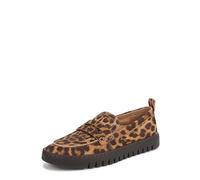 Vionic Donna Uptown Mocassino, Pelle Scamosciata Leopardata Marrone Chiaro, 41 EU