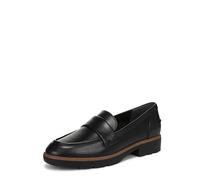 Vionic Mocassini da Donna Cleo Senza Lacci, Pelle Martellata Nera, 6.5 UK Wide